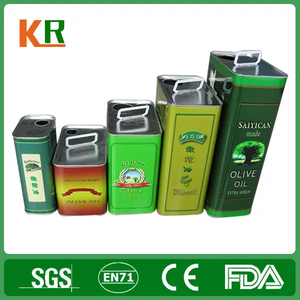 Wholesale Olive Oil Tin Cans 5 Liter With With Plastic Plug And Metal ...