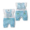Wholesale Free Sample Ruffle Anime Cotton Clothes Fly Sleeve Romper For Baby Girl
