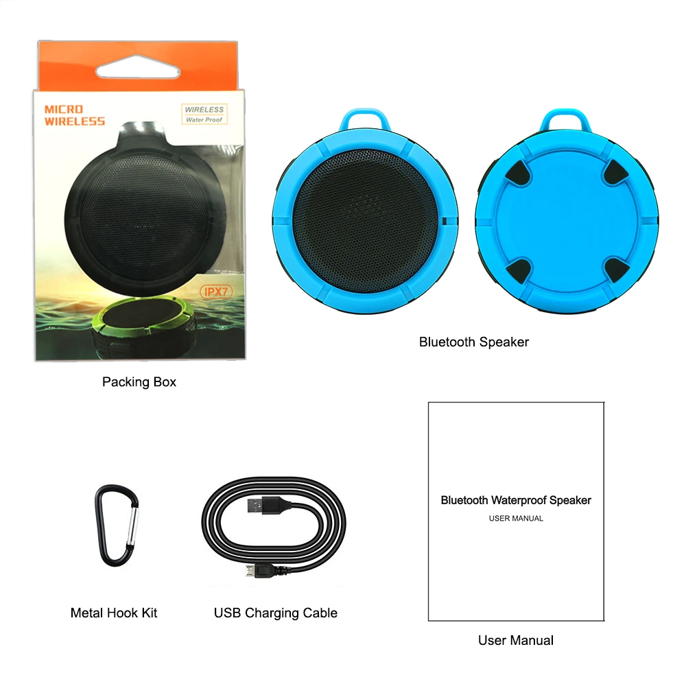 Stylish Portable IPX7 TWS 5.0 Waterproof Bluetooth Speaker with FM Radio Microphone - ANKUX.COM