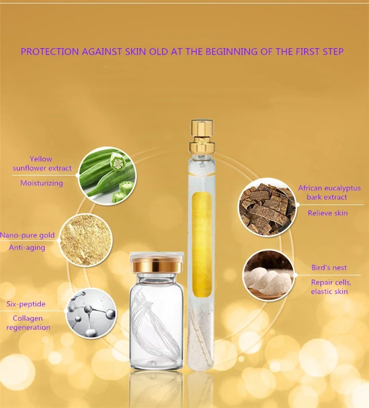 No Needle Magic Line Facial Thread Lift Gold Protein Peptide Line