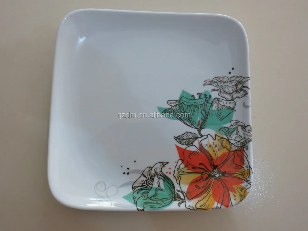 8.5 Inch Chinese Melamine Square Plates