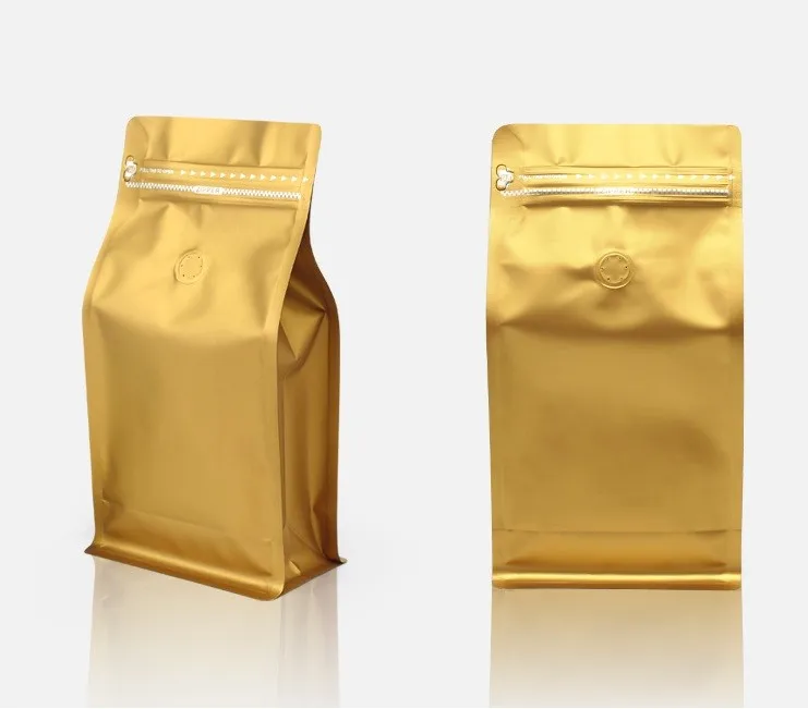 Square Bottom Flat Bottom Coffee Bag Wholesale 500g /250g Kraft Paper