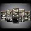 Modular HD Print Artwork Modern Sports Car Poster Home Decor Wall Art 5 Pieces Pictures 1965 Ford Mustang Canvas Painting