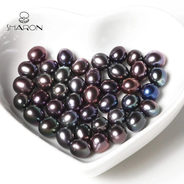 Wholesale 6.5-7mm AAA Natural Fresh water Peacock Oval Rice Loose Pearl