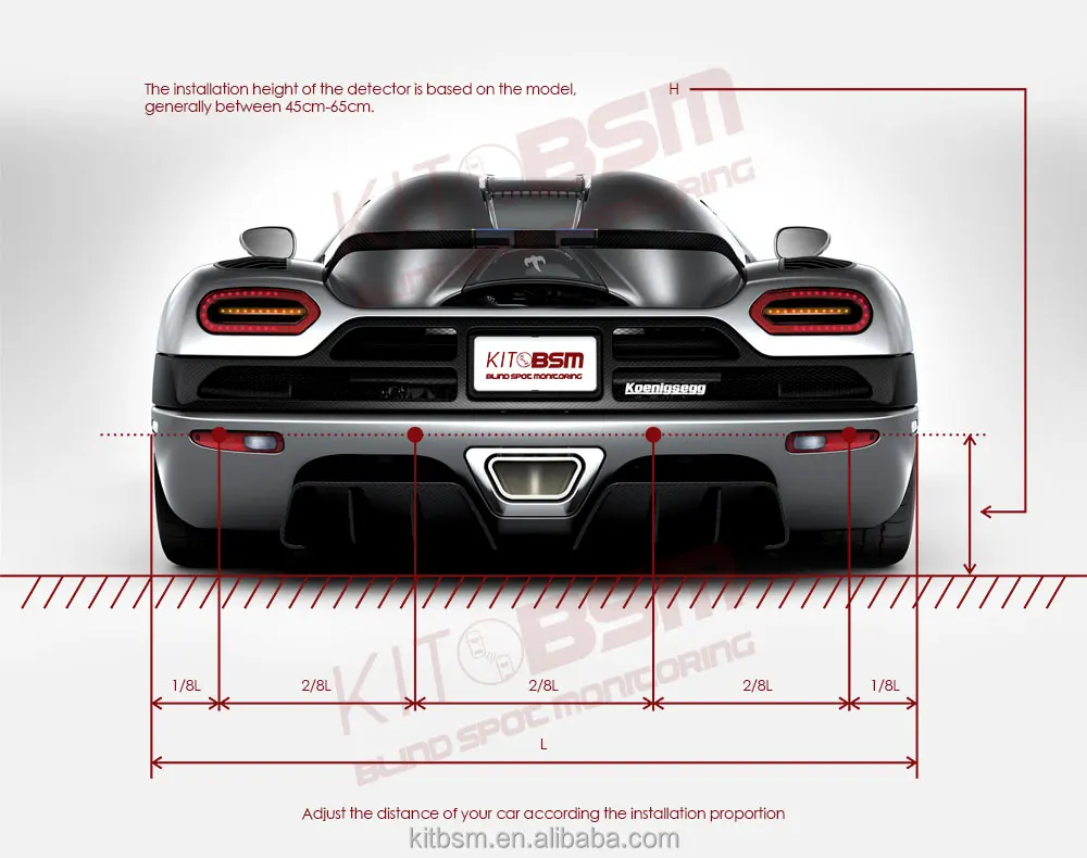 Wireless 4 Parking Sensors LED Display Vehicle Car Backup Reverse Radar System