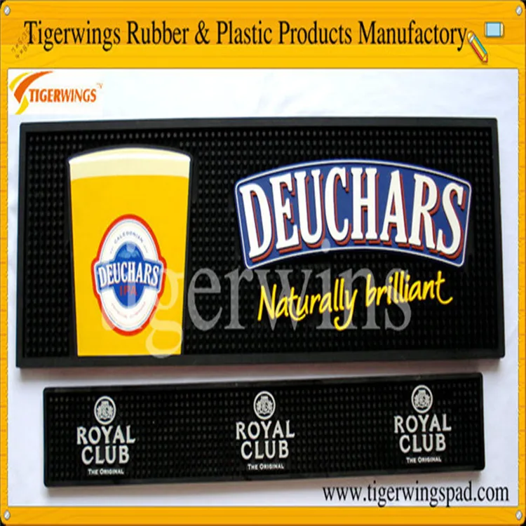 Tigerwings promotional soft custom pvc bar mat