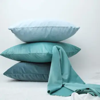 Light Blue Solid Color Simple Fresh Style Holland Velvet Fabric