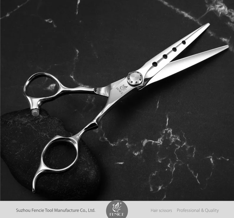6.25 Inch Japanese VG10 Stainless Steel Barber Hair Scissors Blade with Holes