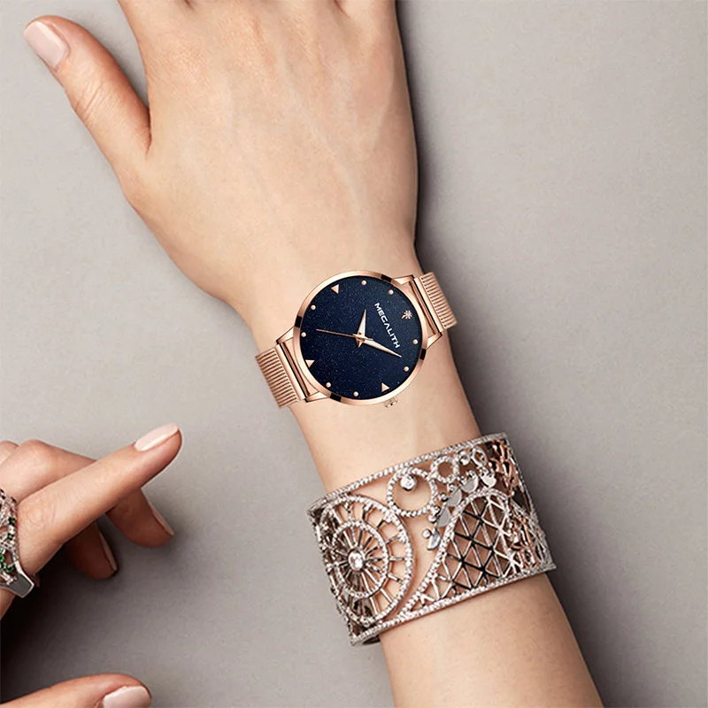 Megalith бренд 2019 горячая распродажа Оптовая Продажа Модные Повседневные Роскошные сетчатые часы для женщин