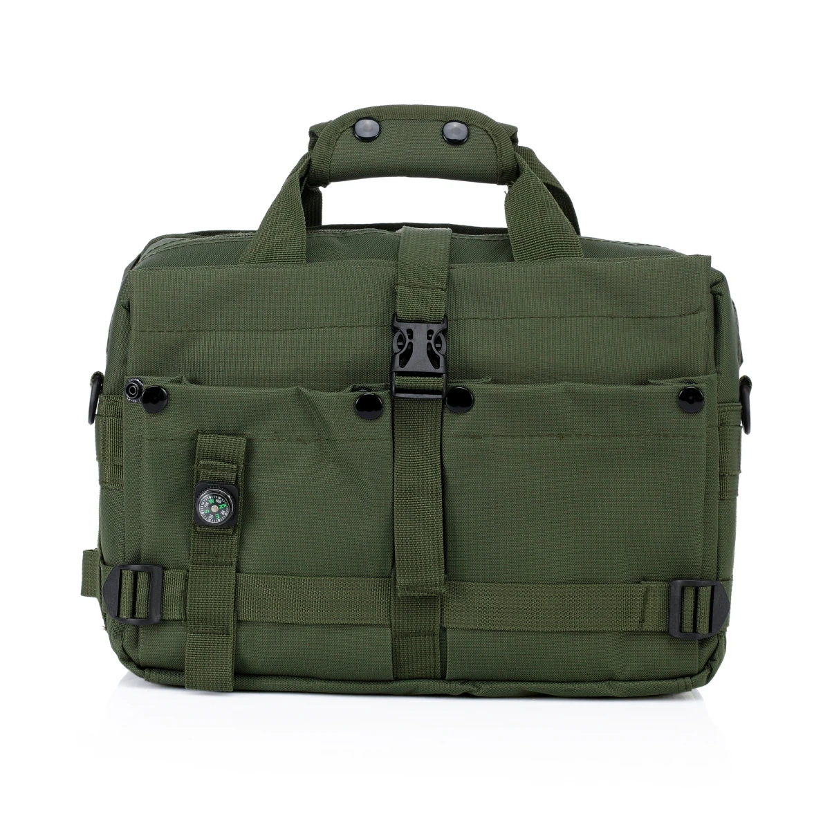 Water Resistant Tactical Style Laptop Shoulder Bag Messenger Bag With Compass