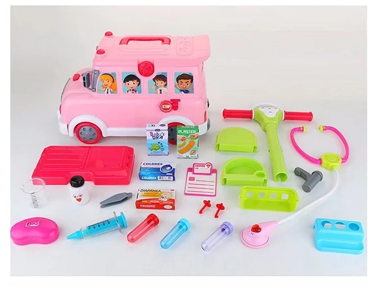 School bus design role play set doctor kit for children.jpg
