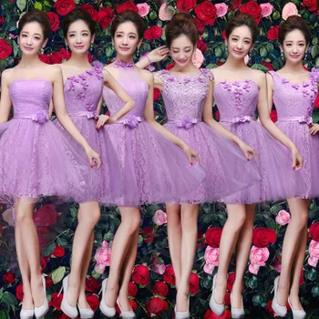 Purple Party Short Dresses