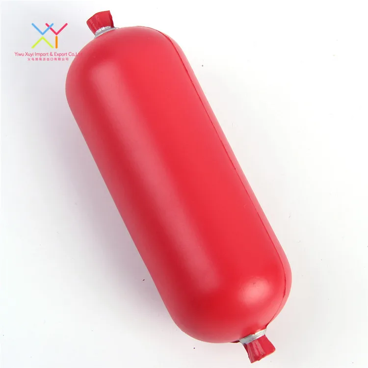 New Product food promotional toy cheap funny pu foam sausage stress ball for kids