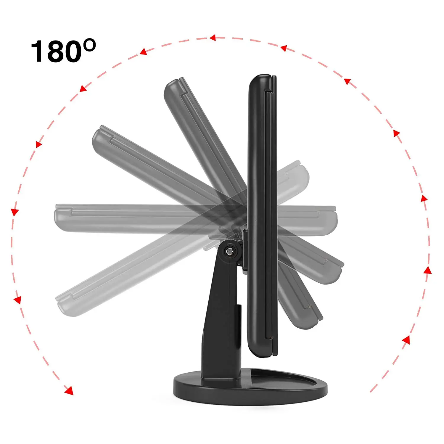 三折180度自由旋转36pcs led发光化妆镜报价