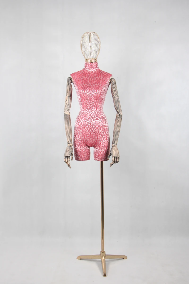 Luxury Fashion Brass Wire Head Tailor Mannequin Torso With Top Grade