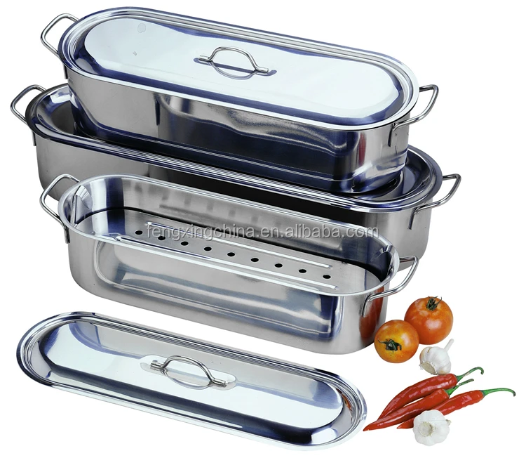 Removable Poaching Rack - 18 Inch Stainless Steel Fish Poacher