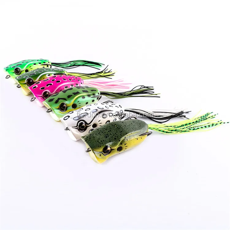 Fjord Handmade Popper Soft Frog Lure For Fishing 60mm14.5g Topwater