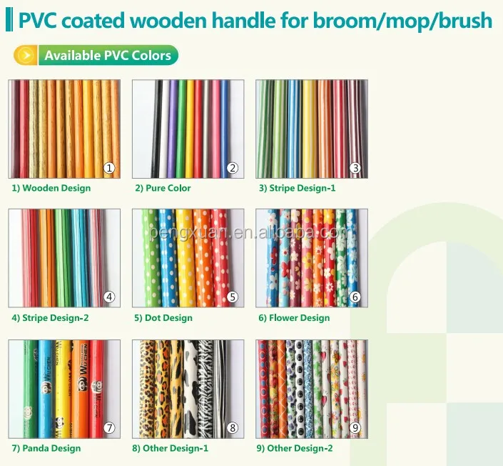 pvc wooden broomstick
