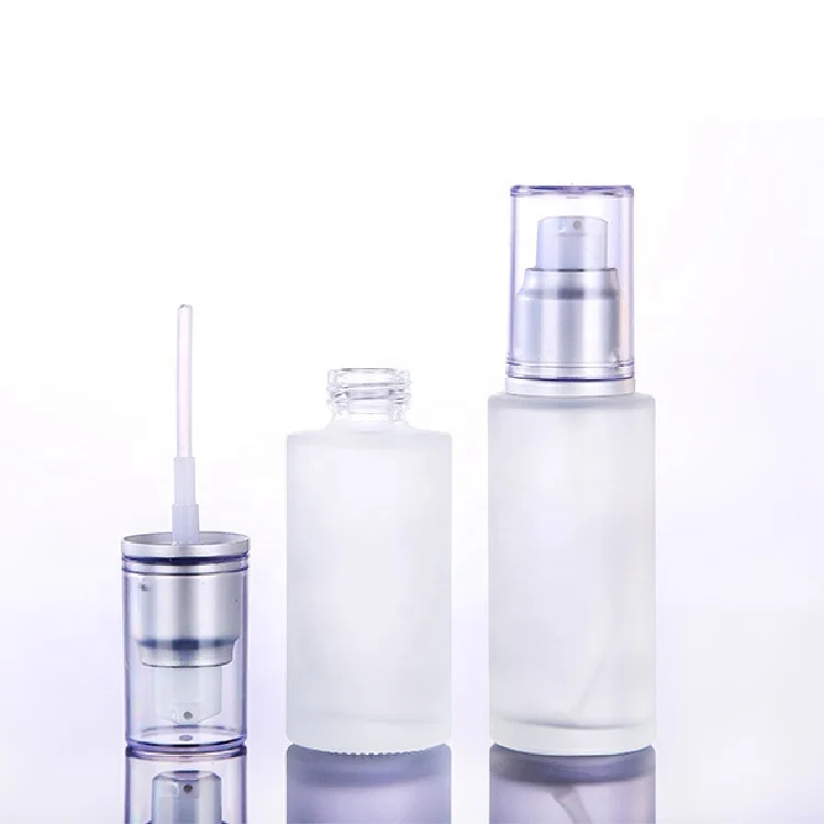 20ml 30ml Package Body Lotion Emulsion Glass Bottle With Plastic Pump