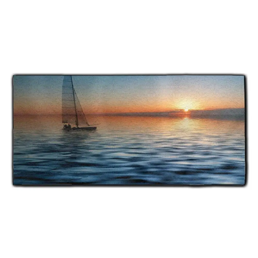 Baerg Microfiber Super Absorbent Face Towel Ocean Sunset Sailboat Hair Care Towel Gym And Spa Towel