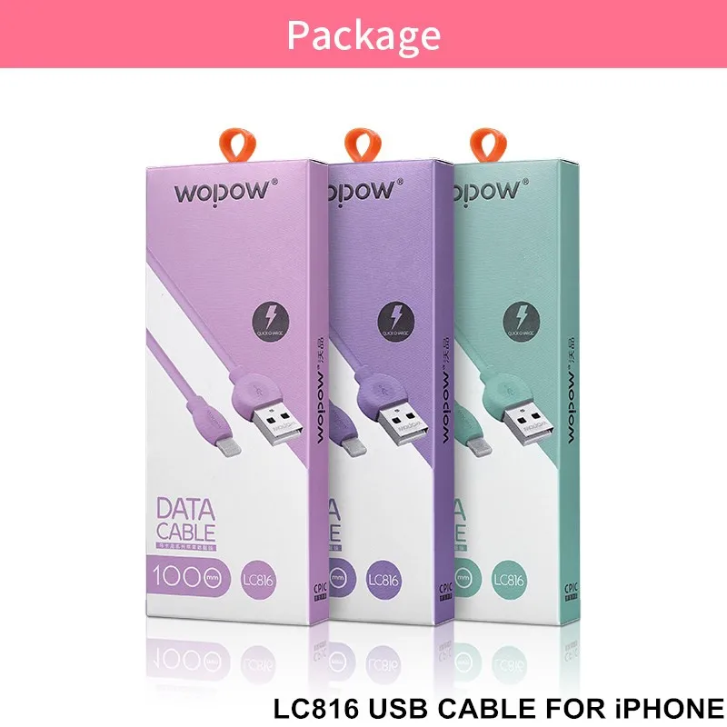 Wopow TPE 3.5mm music male to 2male earphone audio cables