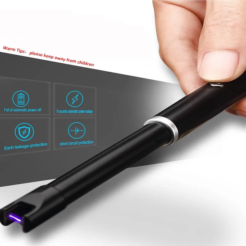 Camping Lighter Safety Lock Long Neck Usb Rechargeable