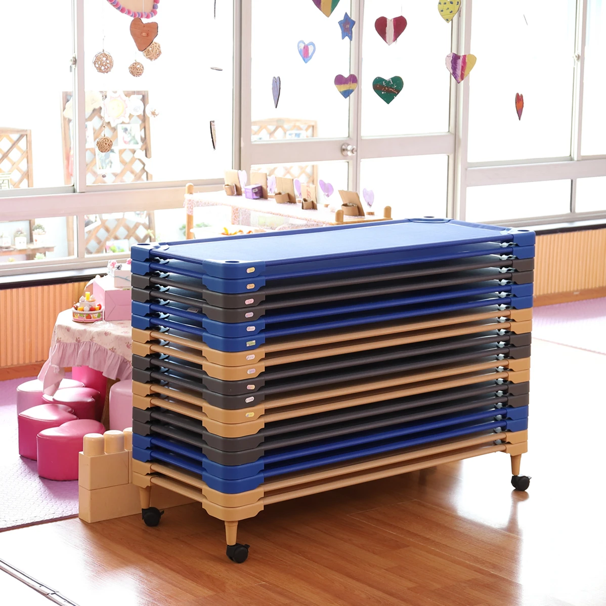 Ready To Assemble Stackable Standard Daycare Cots // Buy Baby Cribs