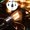 Waterproof LED Outdoor String Lights Hanging 2W Vintage Edison Bulbs 24Ft Commercial Grade Patio Light