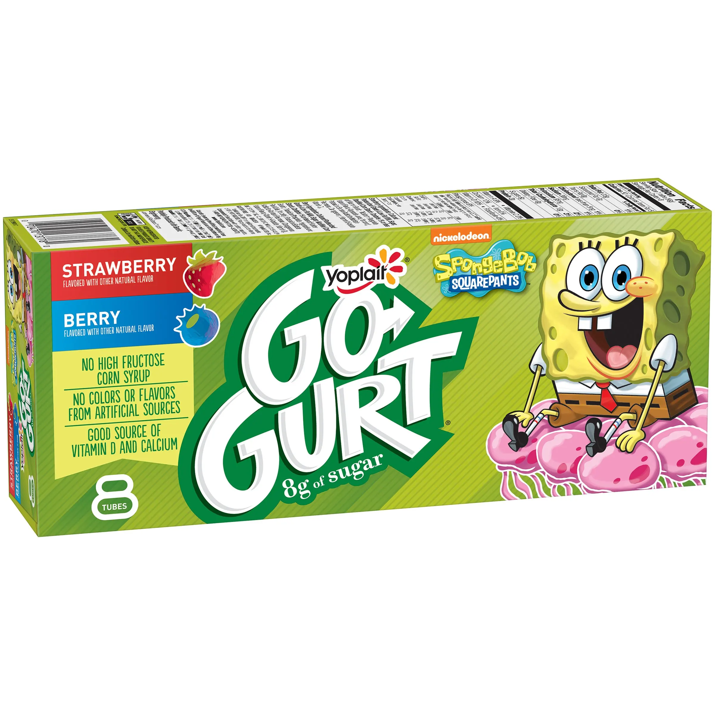 Go-Gurt SpongeBob Square Pants Strawberry/Cotton Candy Variety Pack. 
