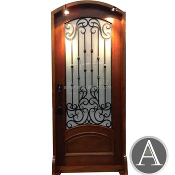 Solid Timber Wood Door With Iron Grill Buy China Solid Wood Doors Solid Teak Wood Doors Solid Wood Pocket Doors Product On Alibaba Com