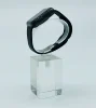 Round wood watch holder with top pad