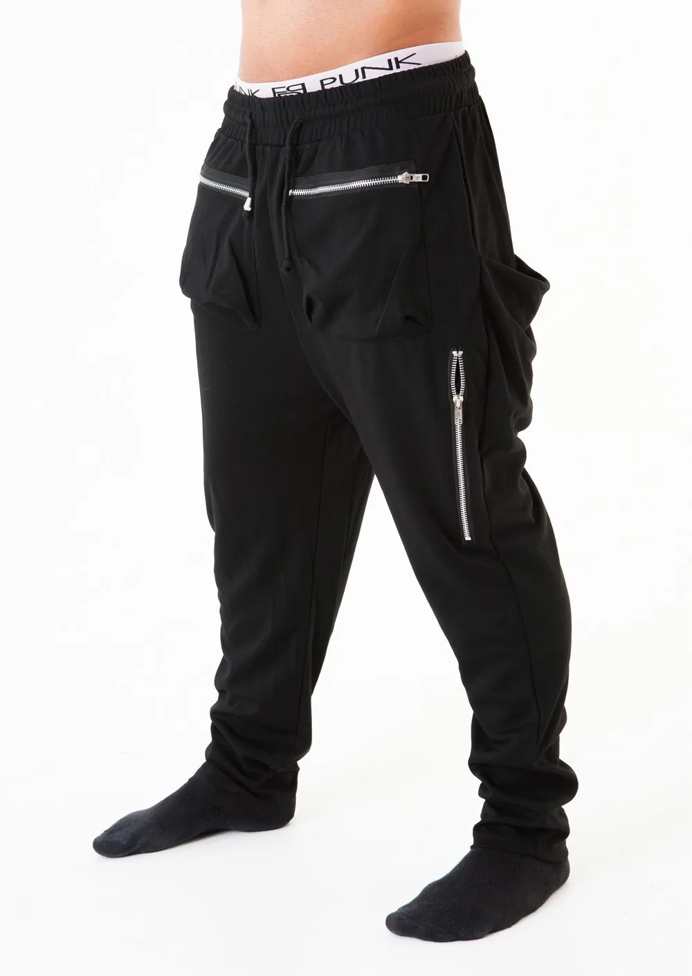 jogging pants with zipper legs