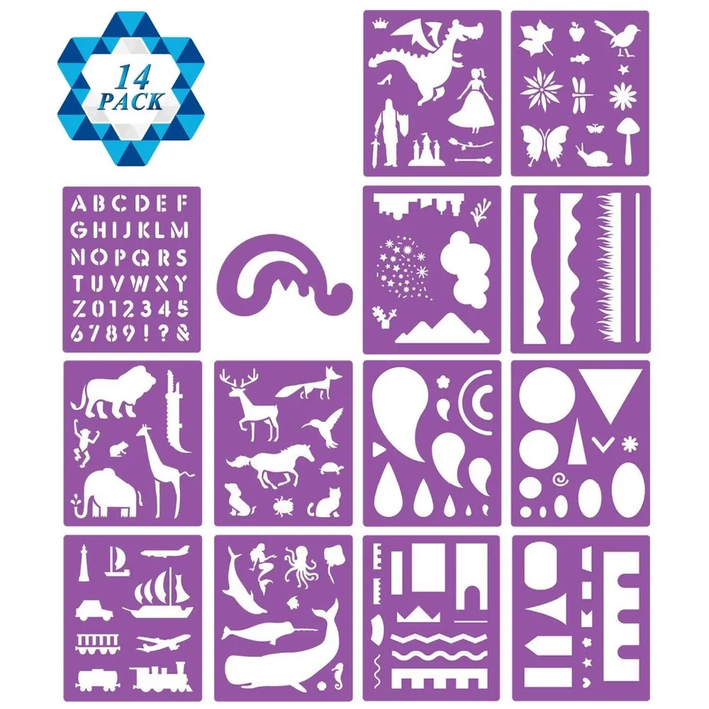 Pp/pet Plastic Drawing Stencils/flower Wall Drawing Stencils Big Size