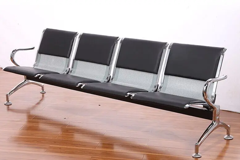 Popular public cheap steel hospital 4-seater waiting chair