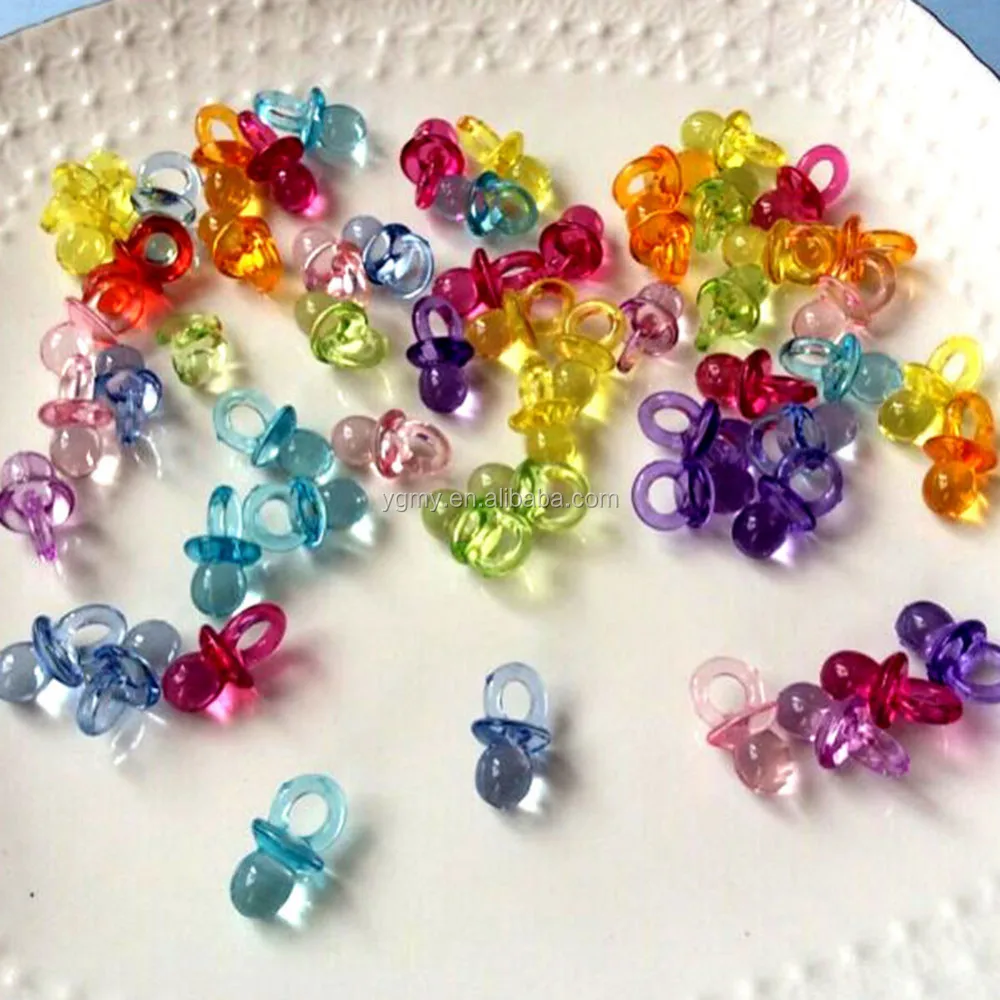 Clear Baby Shower Favors Mini Pacifiers Girl Boy Party Game Decoration ...