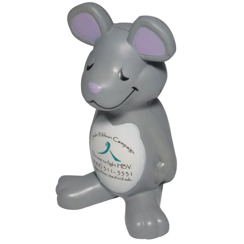 Hot Sale Custom Printed Promotional Lovely Toy Pu Mice Stress Ball