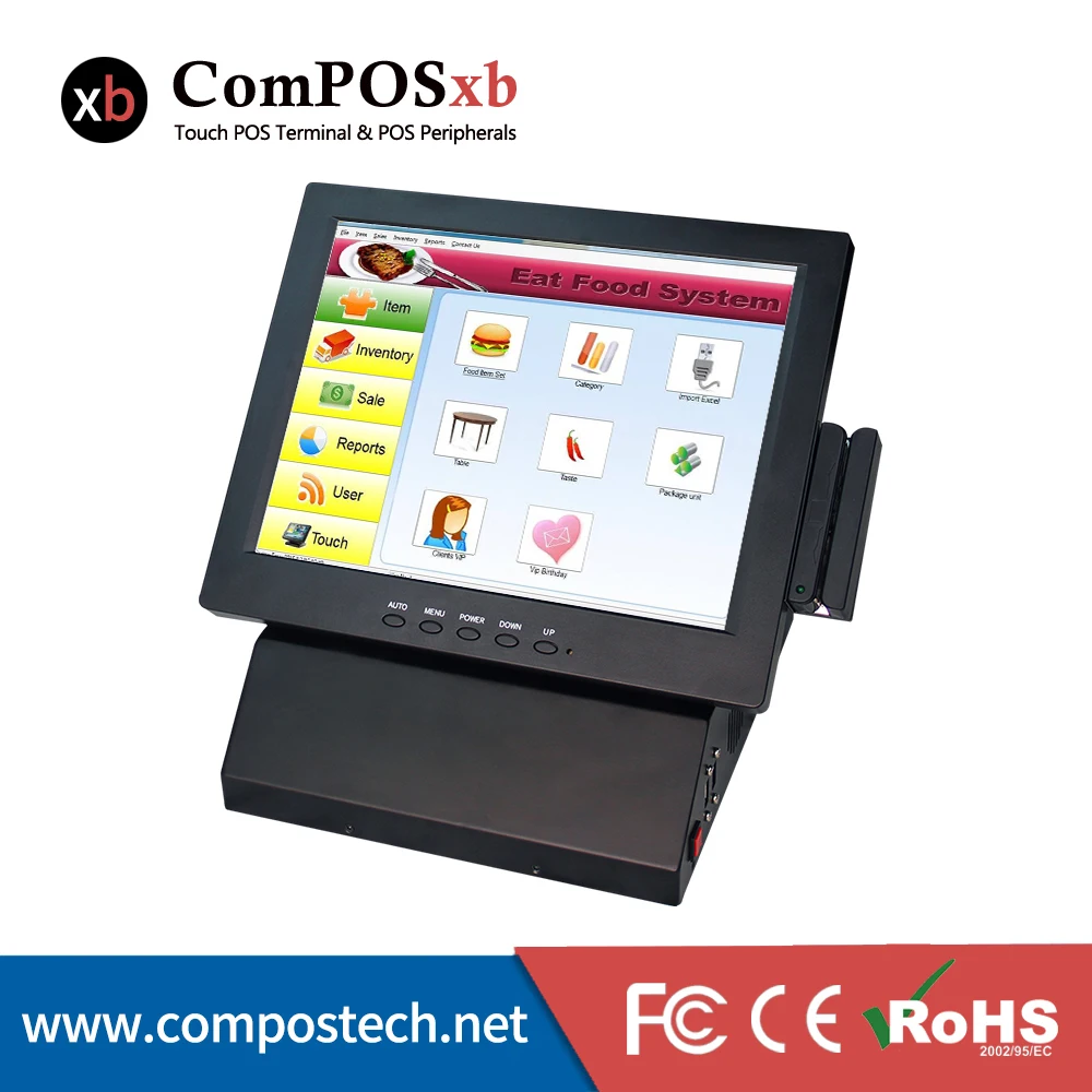 Pos8812a 12 Lcd شاشة كمبيوتر تعمل باللمس الكل في واحد الكمبيوتر لنقاط البيع مطعم طلب آلة إلكترونية تعمل باللمس Buy الكل في واحد Pos Pc الكل في واحد شاشة تعمل باللمس