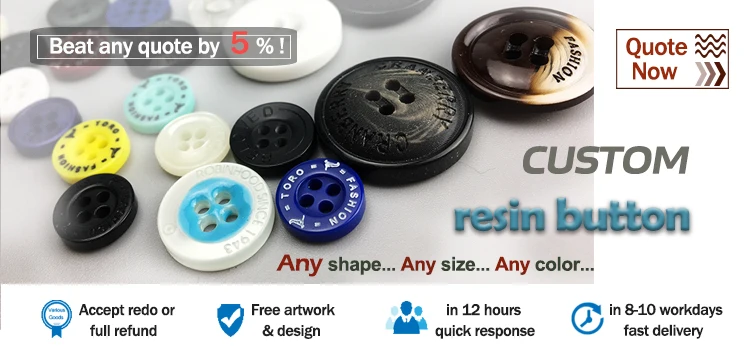 Custom 4-Holes resin shirt button for cloth