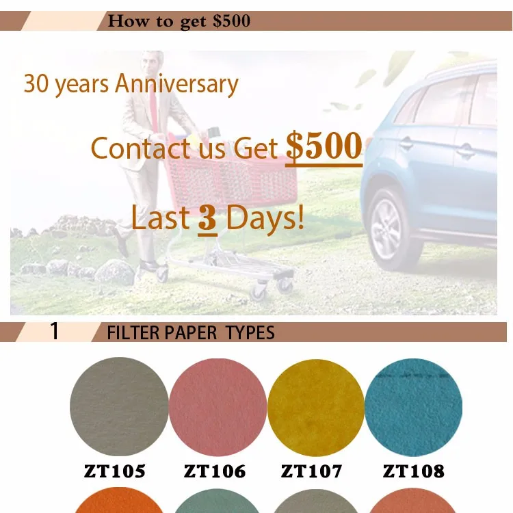 Car oil wooden pulp filter paper