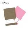 a5 customized fabric lining hardcover notebook with logo silk printing