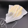100% rpet nylon reusable shopping mesh drawstring bags for vegetables and fruit
