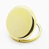 Gold Magnifying Cosmetic Mirror Double-sized Folding Pocket Makeup