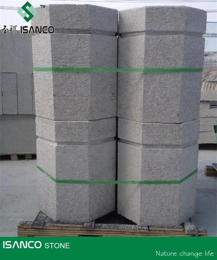 
natural light gray granite stumbling block stone grey granite roadblock 