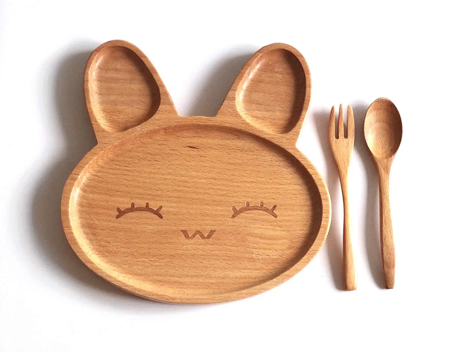 Wooden Cute Animal-shape Dinner Plate Kids Dishes Customize Eco-friendly children cartoon bamboo baby plates