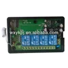 AC220V 4-CH Learning Code Black Shell Remote Control Switch