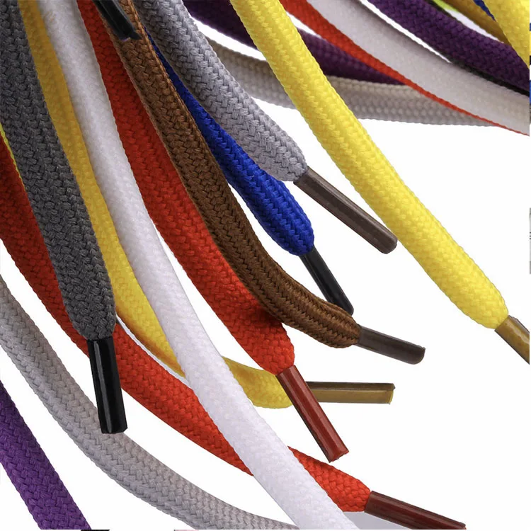 wholesale new style high quality round polyester shoelace solid