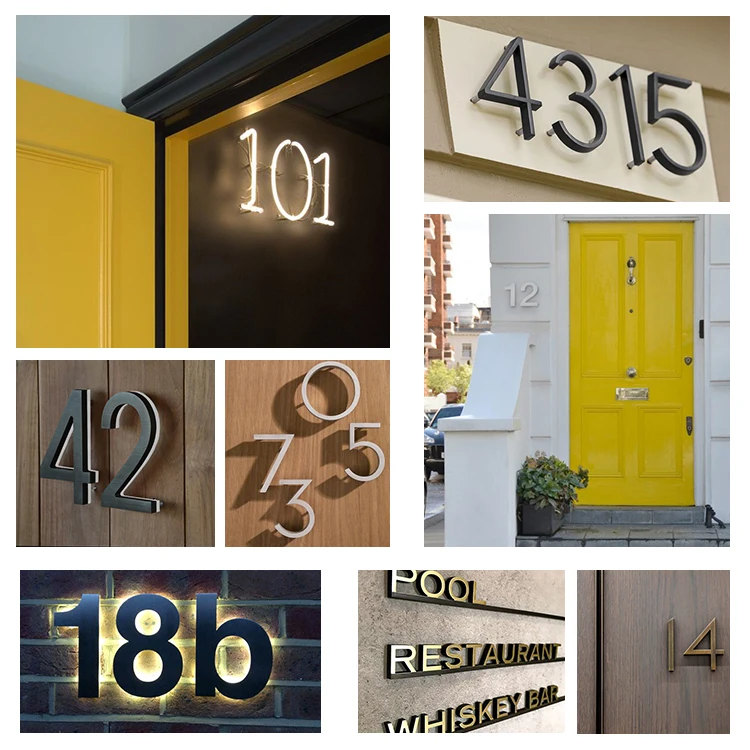 Custom Metal Back Lighted Hotel Room Number Signs - Buy Hotel Door 