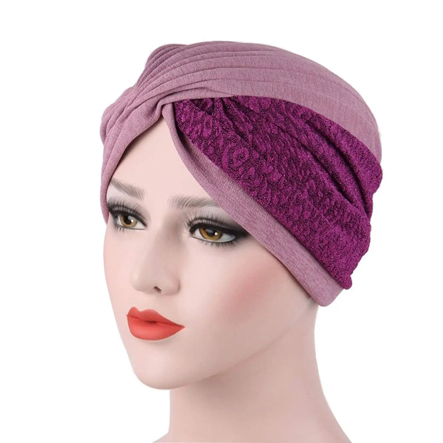 xzbailisha Women Indian Stretchy Turban Colorful Wrap Chemo Hat