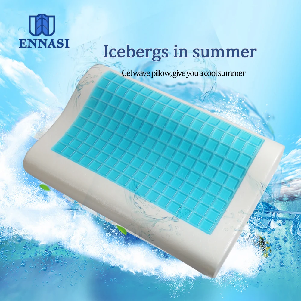 Contour Shape Pillow Gel Cooling Comfortable Memory Foam Pillow With