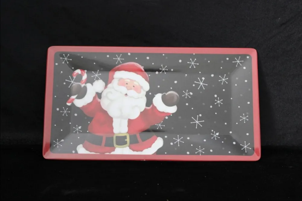 christmas melamine fruit salad plate